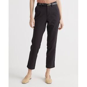 Quince Women Stretch Cotton Twill Girlfriend Chino Pants Black 30
